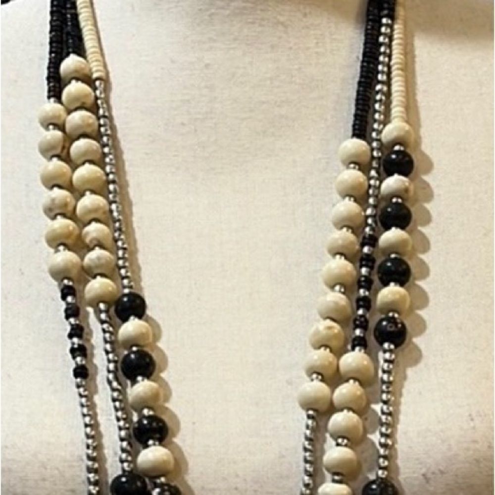 Multi-Layer, Multi Strand Beaded Necklace - Picture 4 of 5